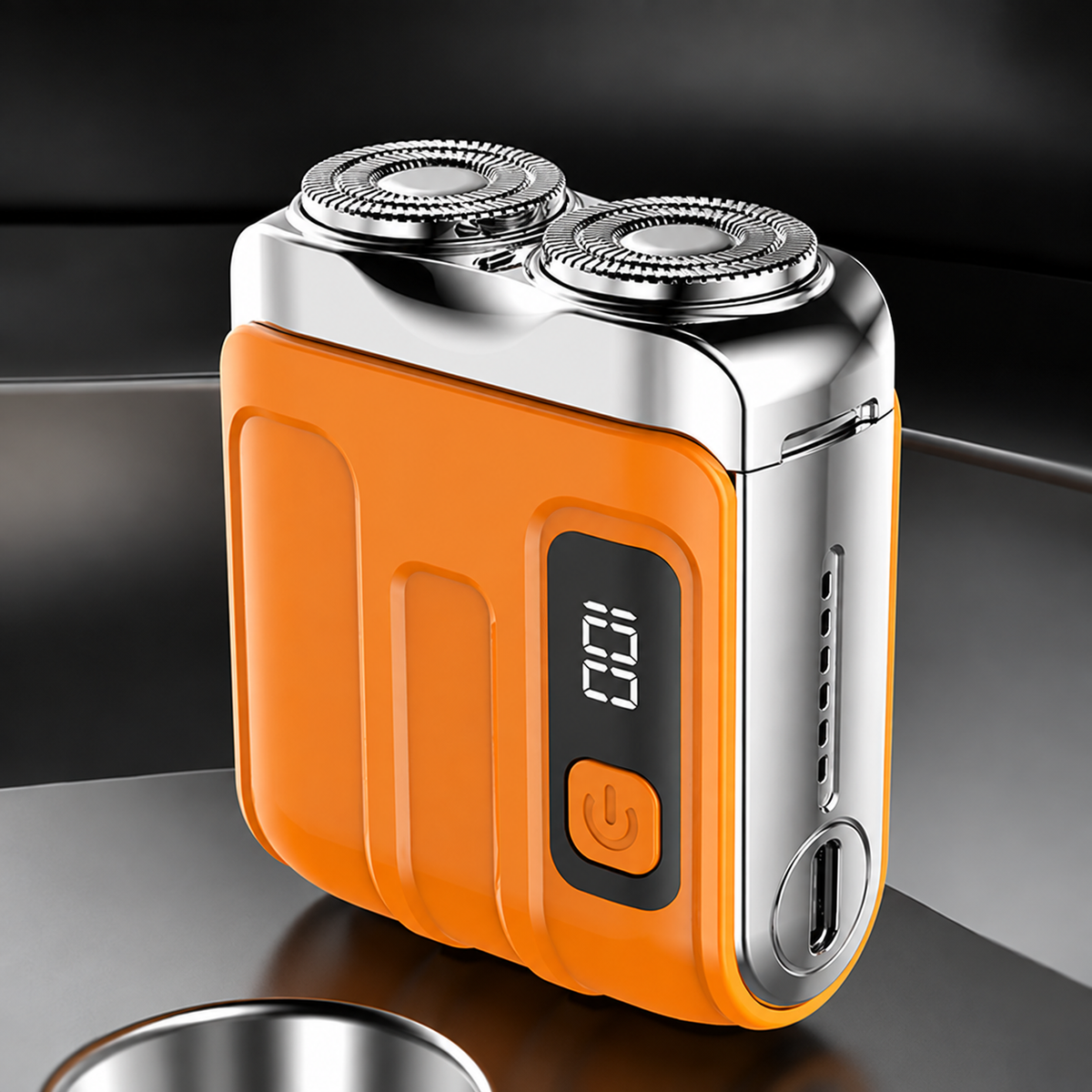 Portable Mini Electric Shaver with Dual Shaving Heads, Beard Sensor & LED Display