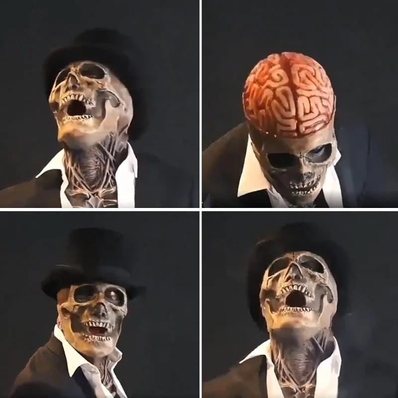 Realistic Scary Skeleton Halloween Costume Mask