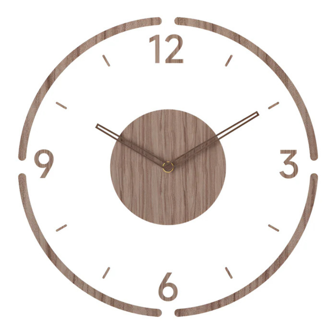 Silent Acrylic and Wood Wall Clock