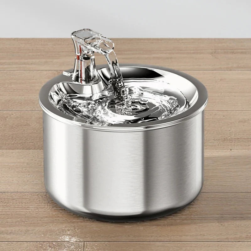 Smart Stainless Steel Pet Water Fountain with Filter & Motion Sensor