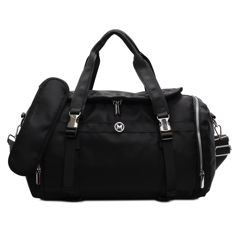 Sporty Travel Bag with Adjustable Shoulder Strap and Multiple Compartments