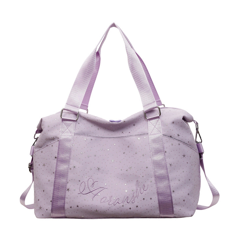 Star-Embellished Travel Duffle Bag