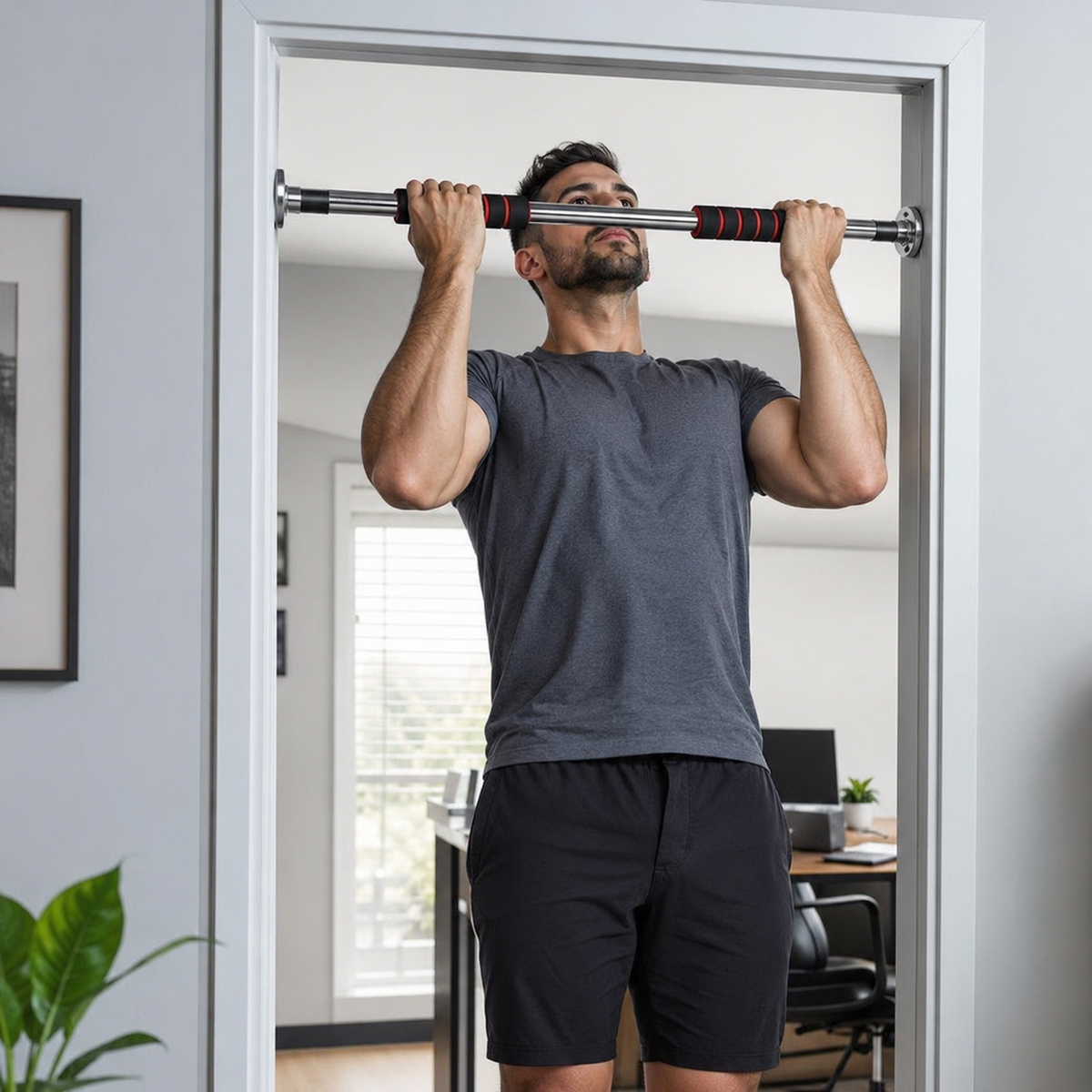 Telescopic Doorway Pull-Up Bar