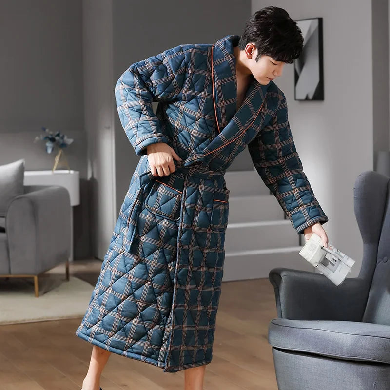 Three-Layer Winter Bathrobe