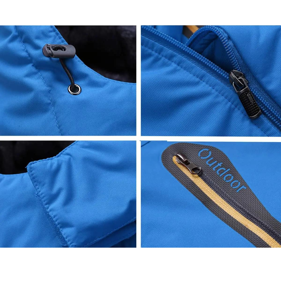 Two-Tone Hooded Outdoor Jacket