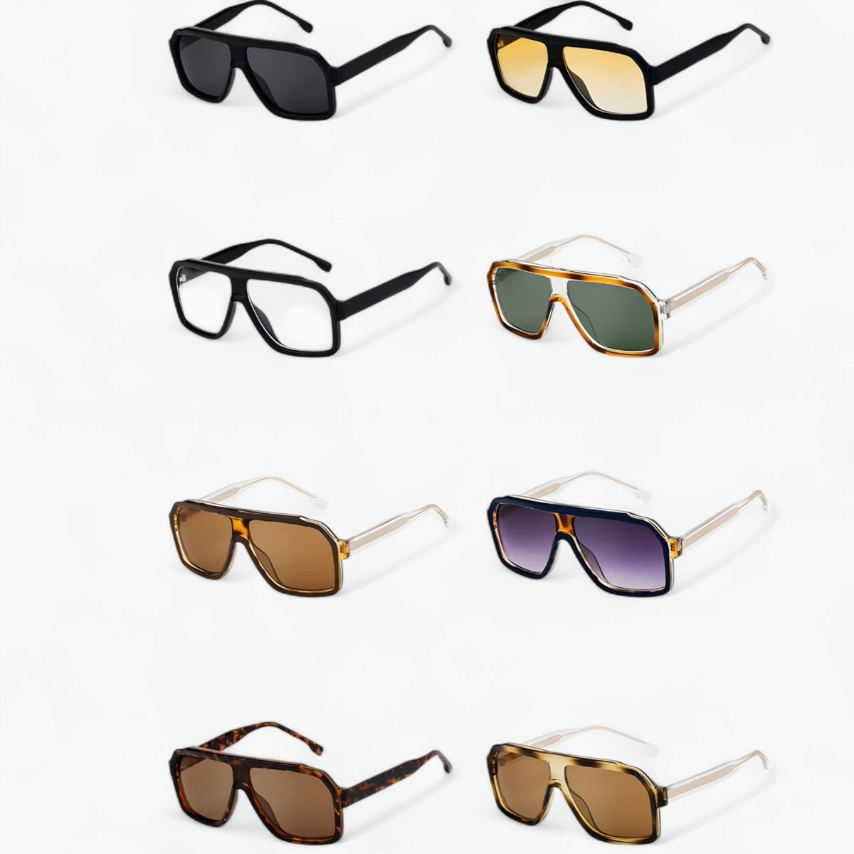 Unisex Windproof Oversized Punk Sunglasses with UV400 Lenses