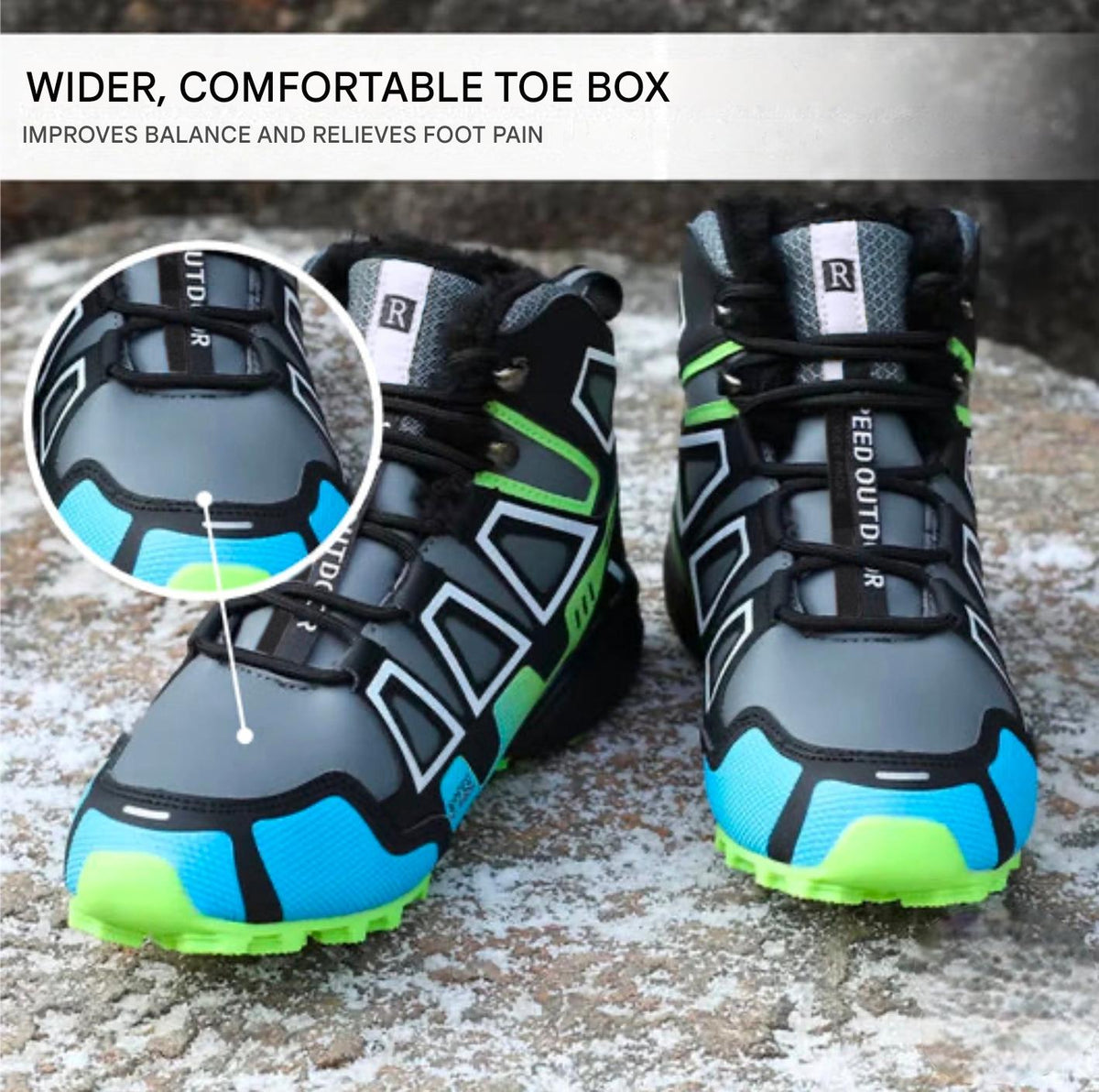 Unisex Winter Hiking Boots with Non-Slip Soles