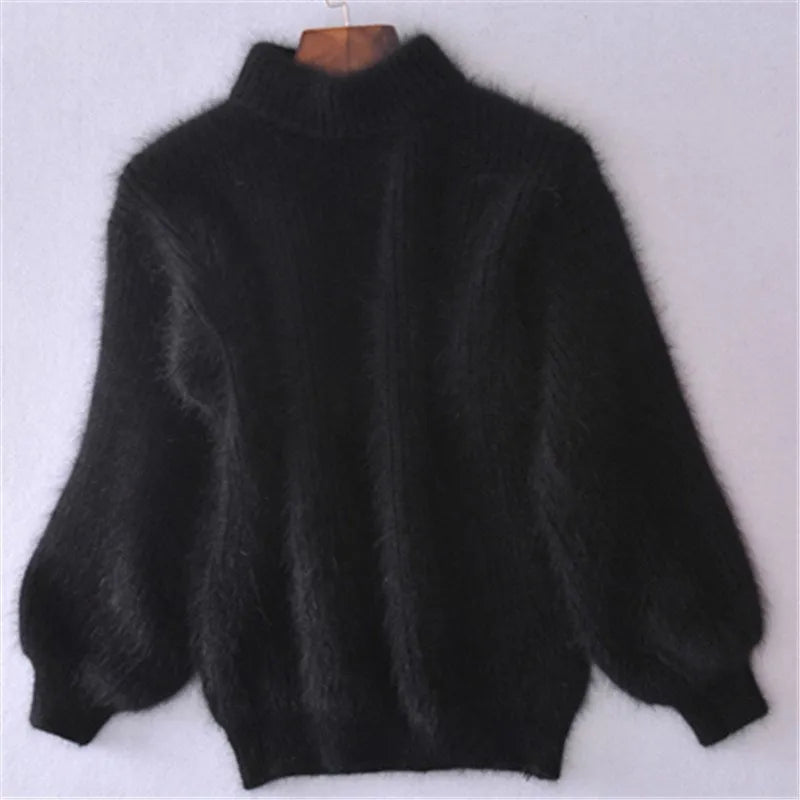 Vintage Loose-Fit Solid Colour Sweater