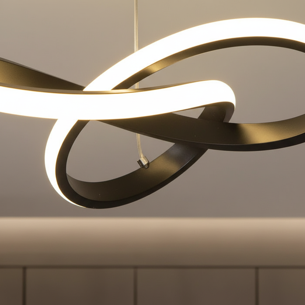 Wave-Shaped Pendant Light