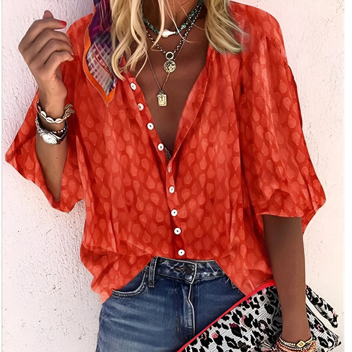 Women's Button-Front Blouse