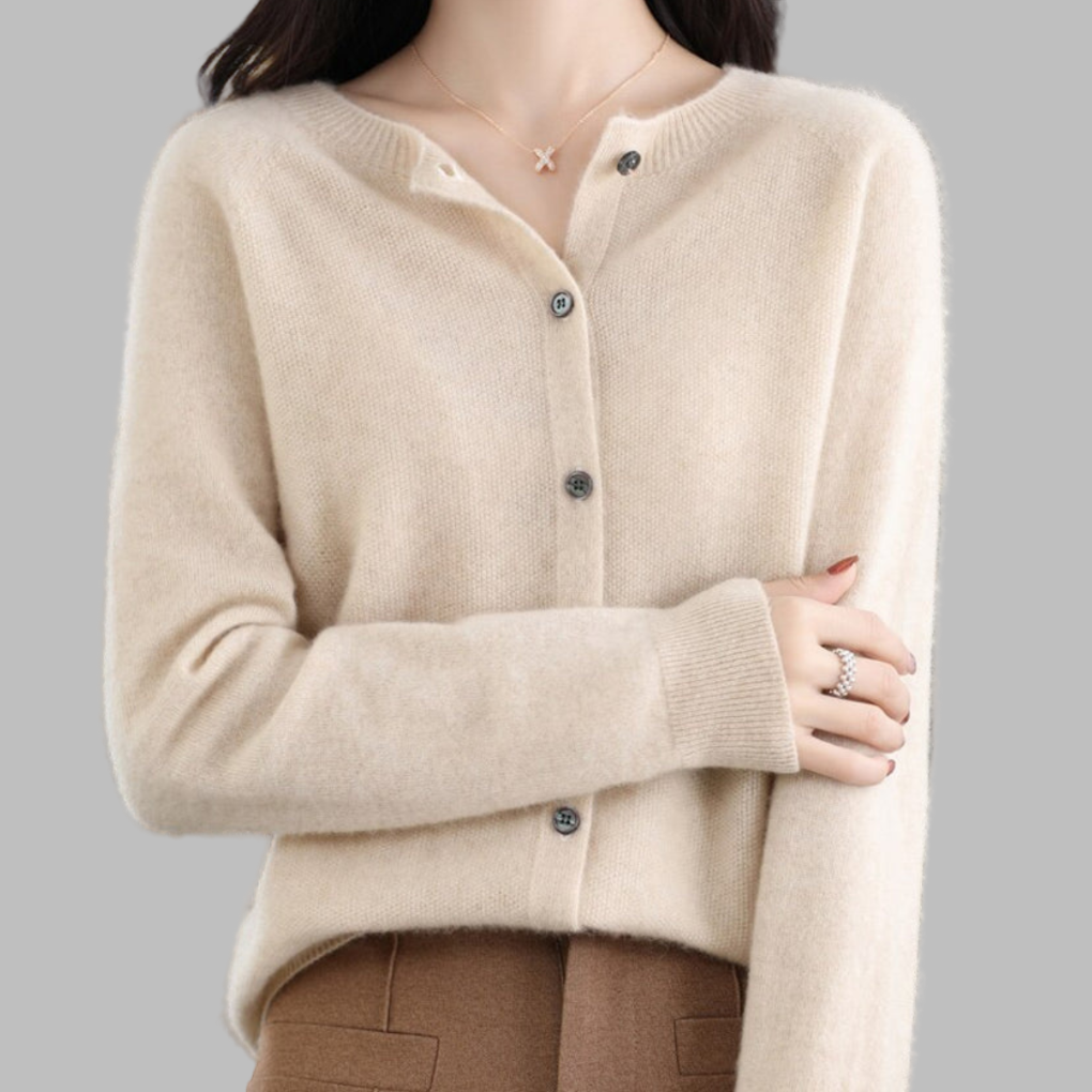 Women's Crew Neck Cardigan