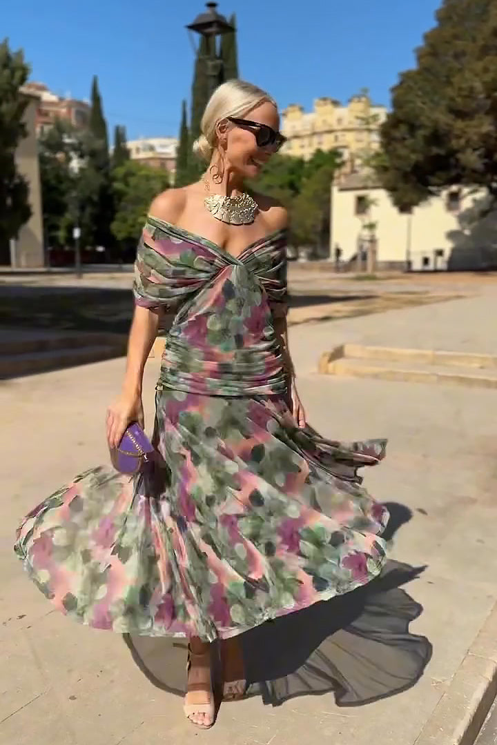 Women's Elegant V-Neck Party Maxi Dress