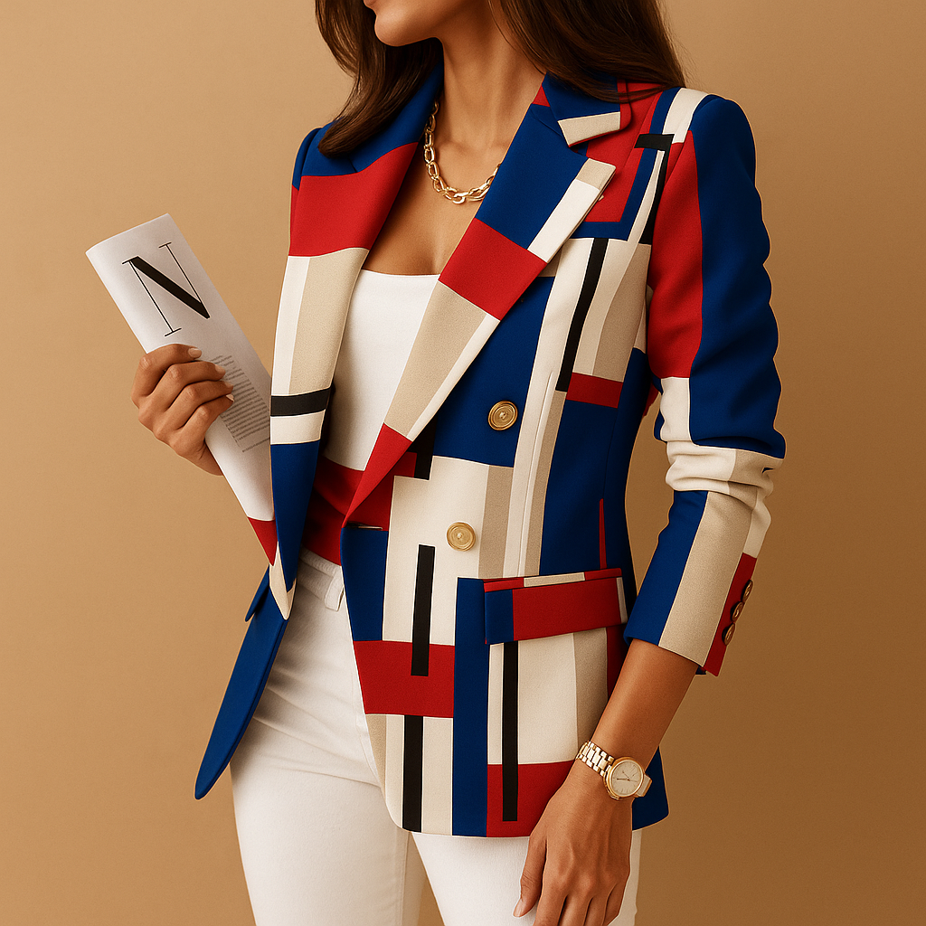 Women's Fitted Blazer with Functional Pockets in Classic Shades