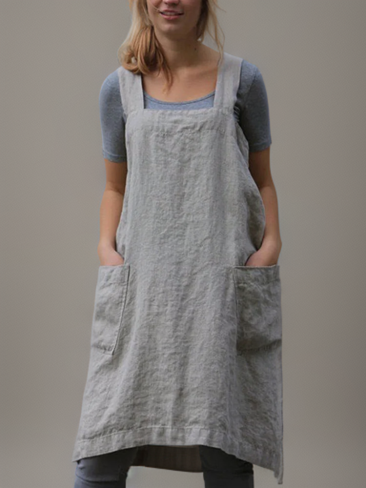 Women's Heathered Cross-Back Bib Apron