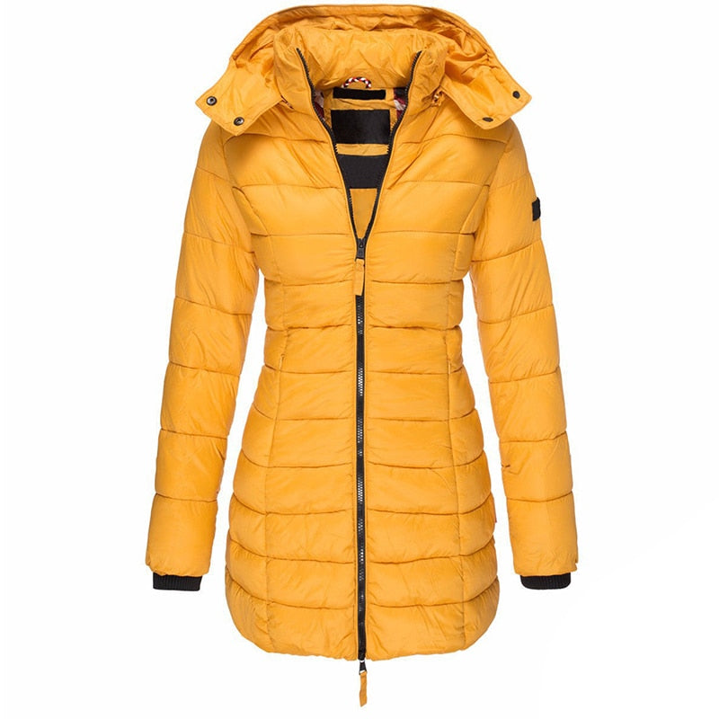 Women's Hooded Parka Coat – Stylish Long Winter Jacket