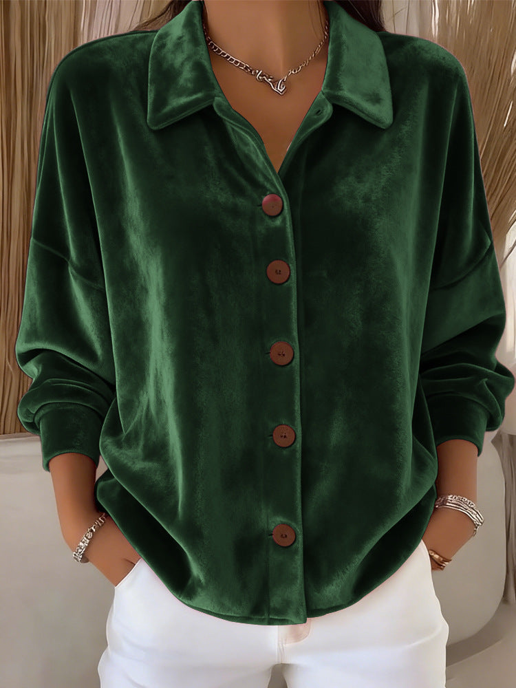 Women's Long-Sleeve Button-Down Blouse