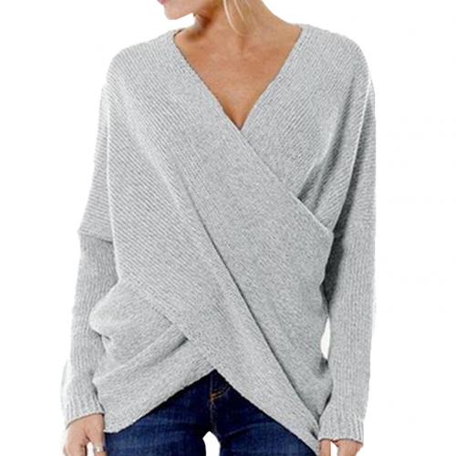 Women's Long-Sleeve Wrap Sweater