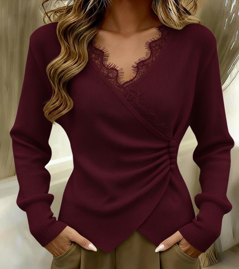 Women's Long-Sleeve Wrap Top