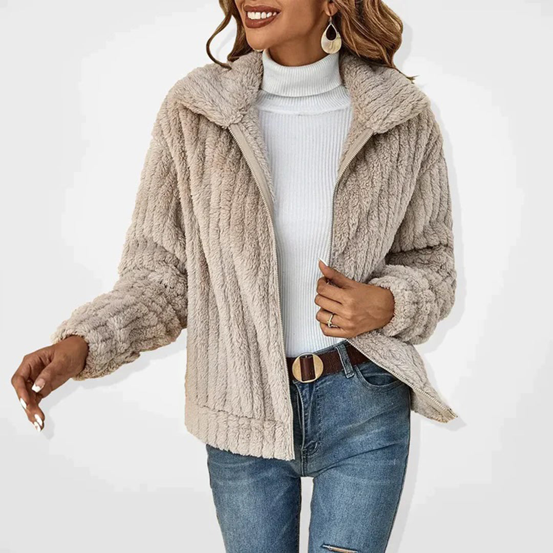Women's Long Zip-Up Cardigan - Soft and Stylish