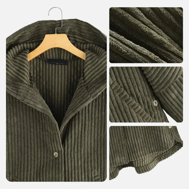 Women's Loose-Fit Hooded Coat with Pockets