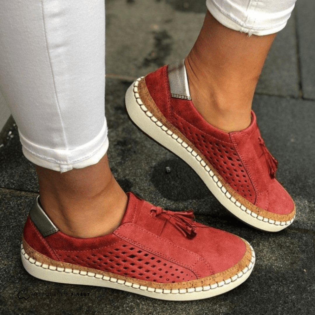 Women's Orthopedic Perforated Slip-On Sneakers