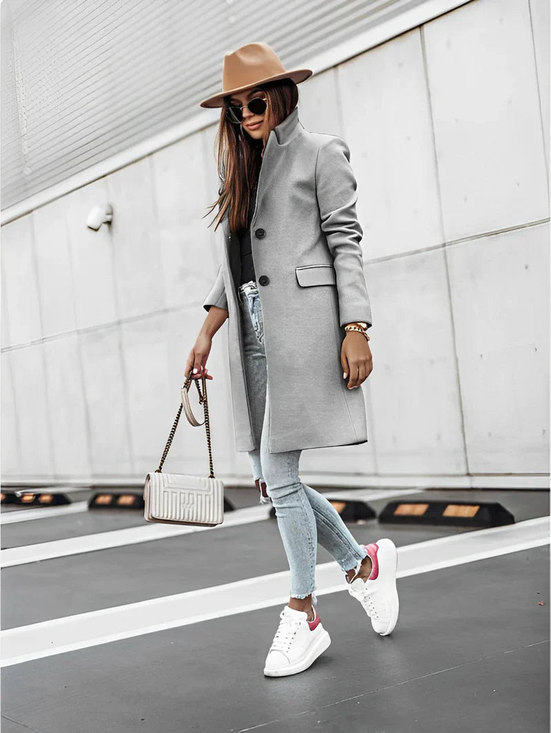 Women's Oversized Long-Sleeve V-Neck Cardigan