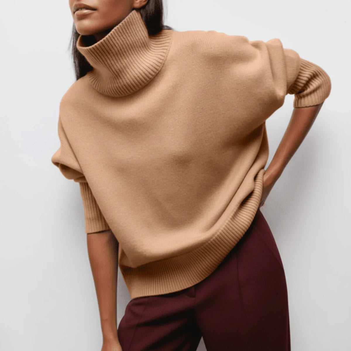 Women's Oversized Turtleneck Sweater