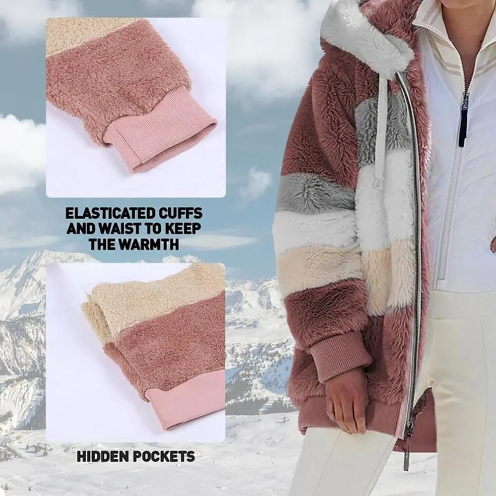 Women's Oversized Zip-Up Hooded Coat