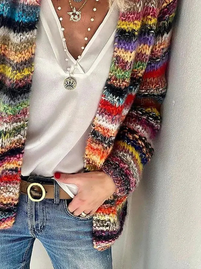 Women's Relaxed-Fit Icelandic Cardigan for Layering