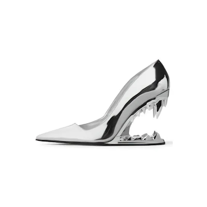 Women's Sculpted Fang Heel Pumps