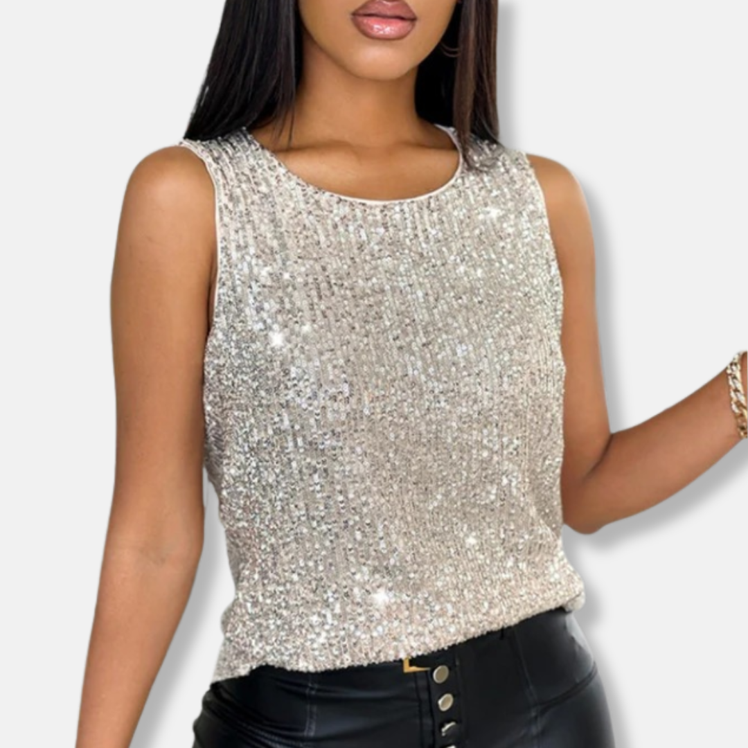 Women's Sequin Sleeveless Top