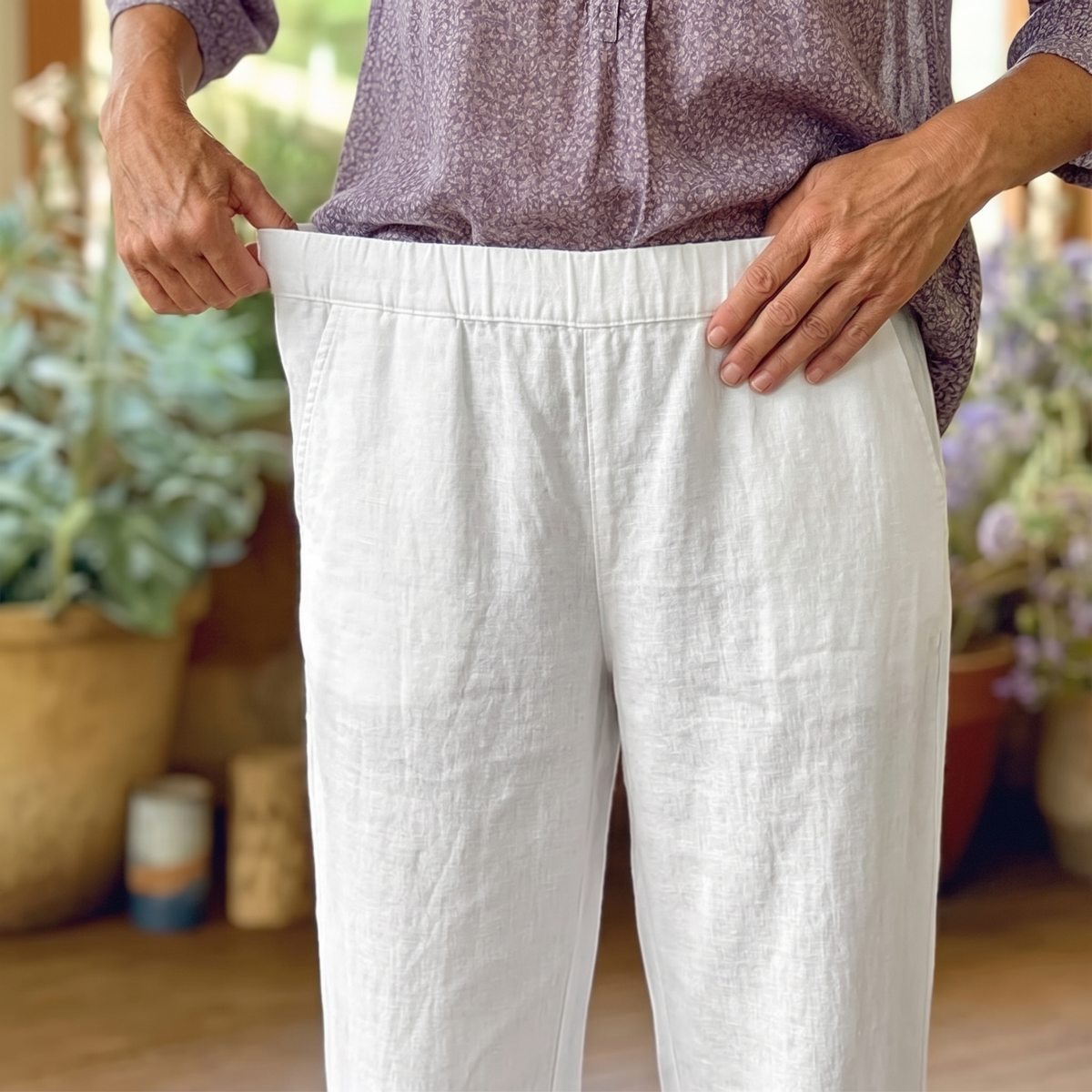 Women's Soft-Stretch Cropped Pants