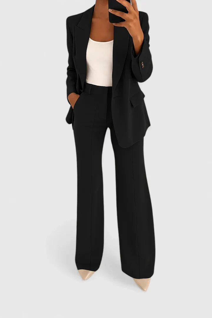 Women's Tailored Two-Piece Suit Set for Work and Evening