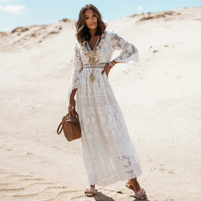 Women's V-Neck Maxi Dress