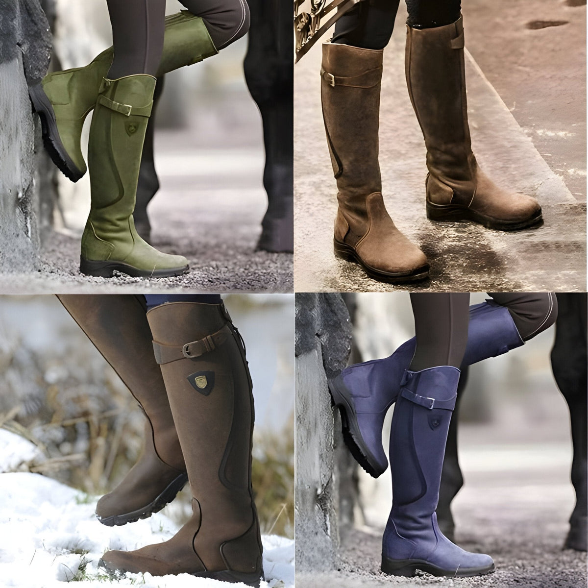 Women's Waterproof Knee-High Boots with Non-Slip Sole