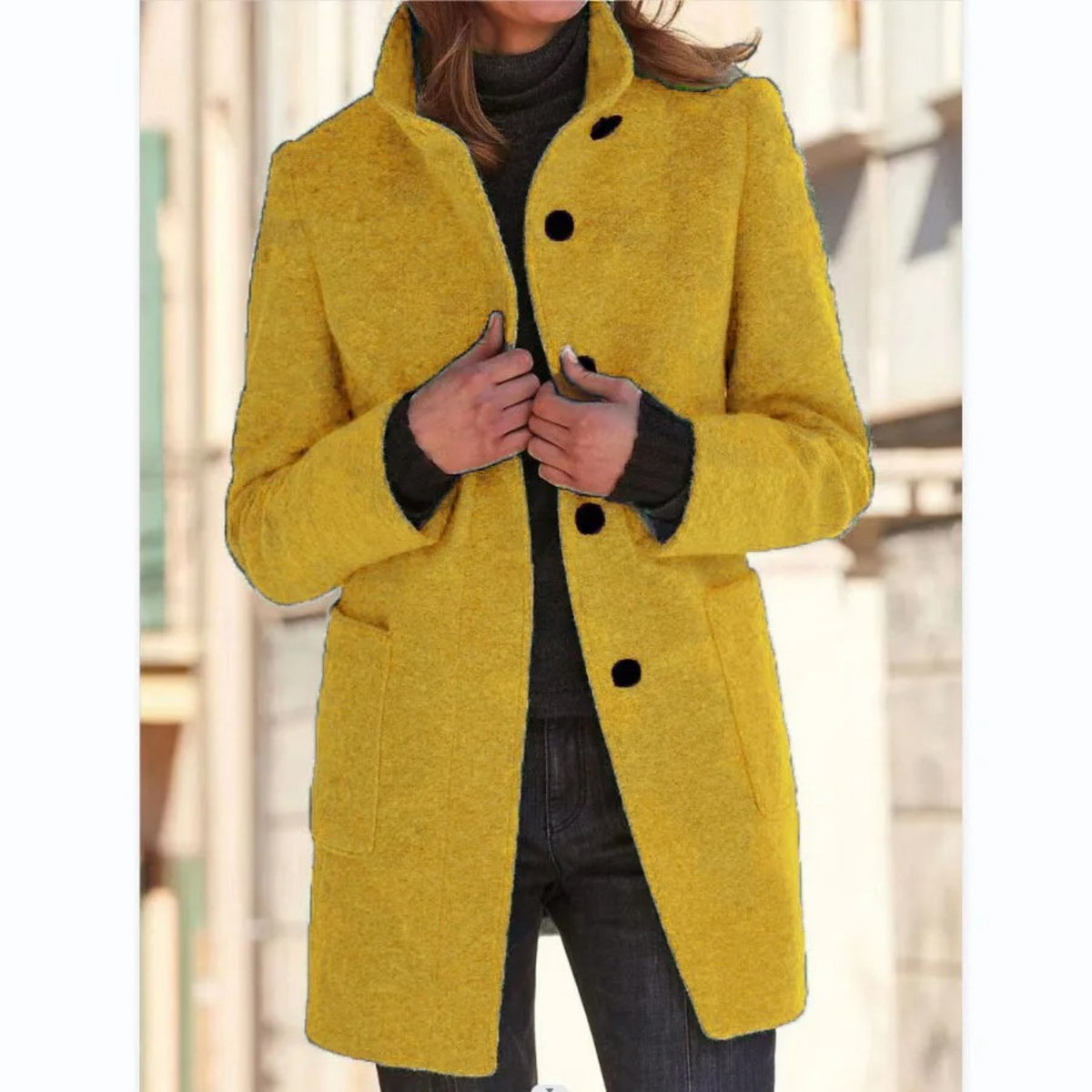Women's Windproof Stand Collar Coat