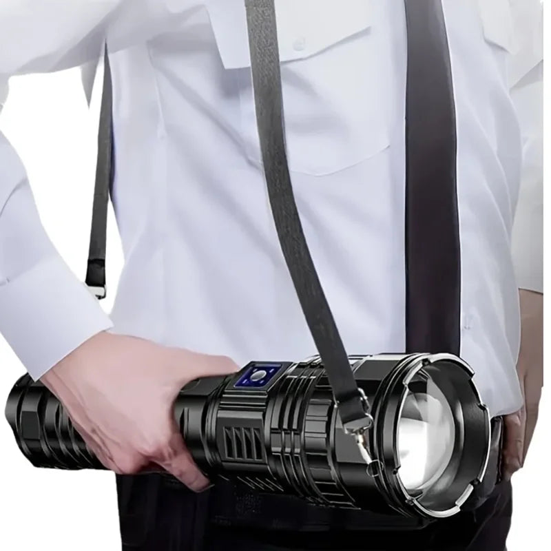10,000-Lumen Rechargeable LED Flashlight