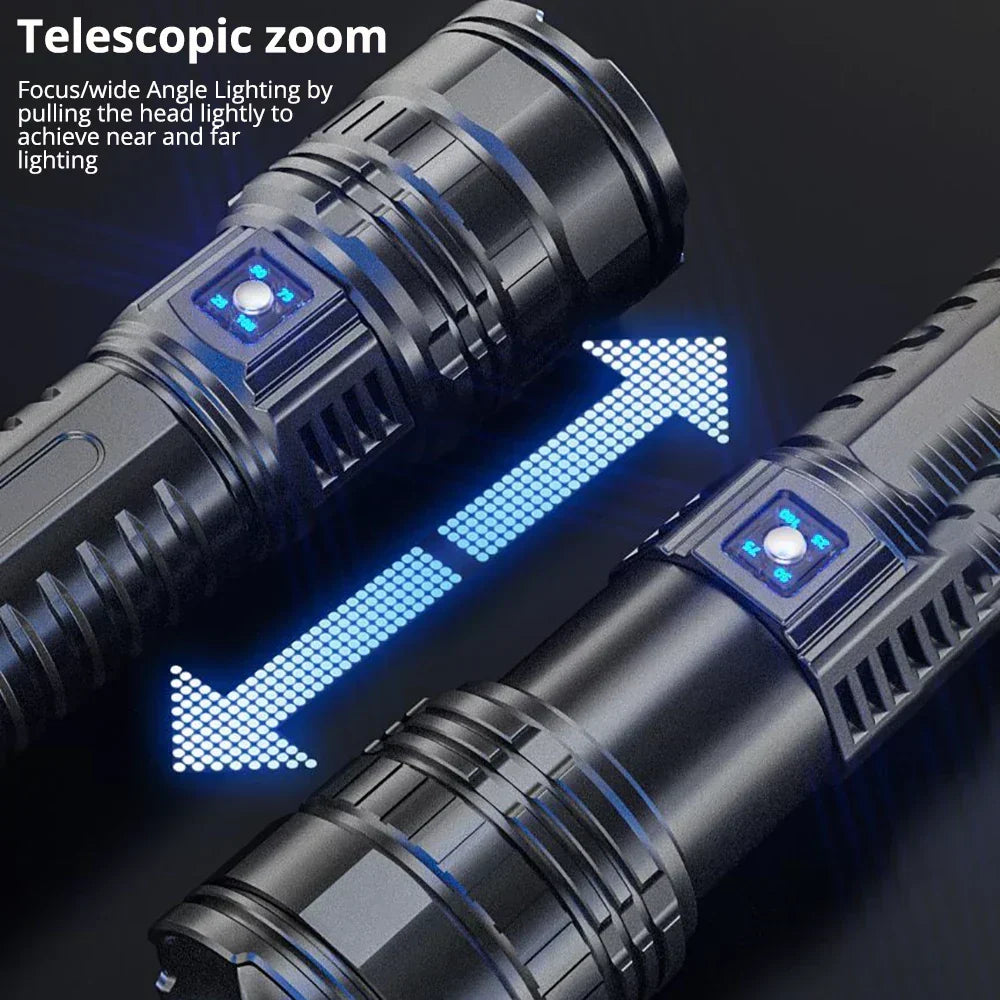 10,000-Lumen Rechargeable LED Flashlight