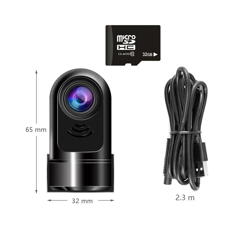 1080P HD 360° Rotating ADAS Dash Cam with Night Vision