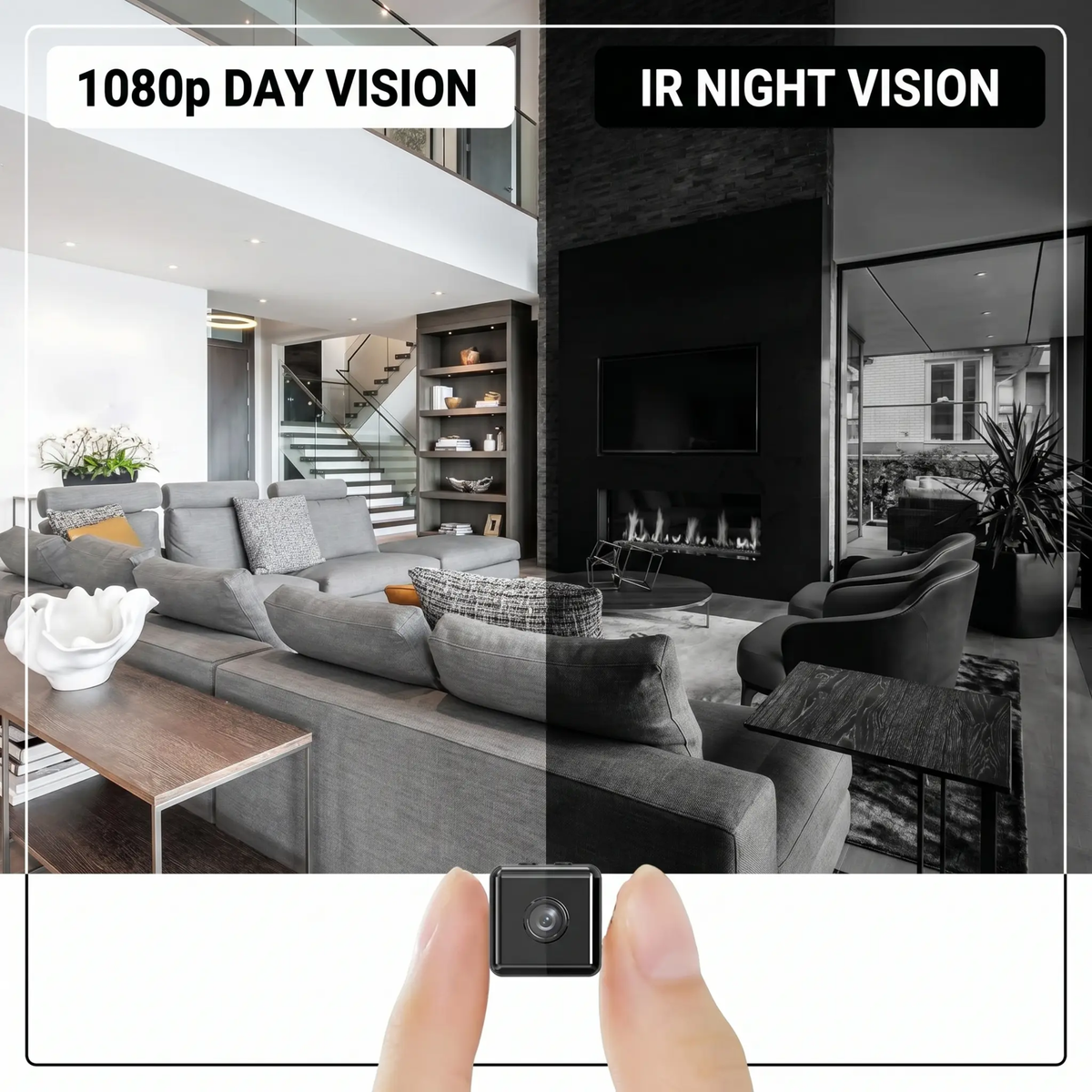 1080P Wireless WiFi Security Camera - Weather-Resistant, App-Controlled Indoor and Outdoor Surveillance, Small CCTV Camera