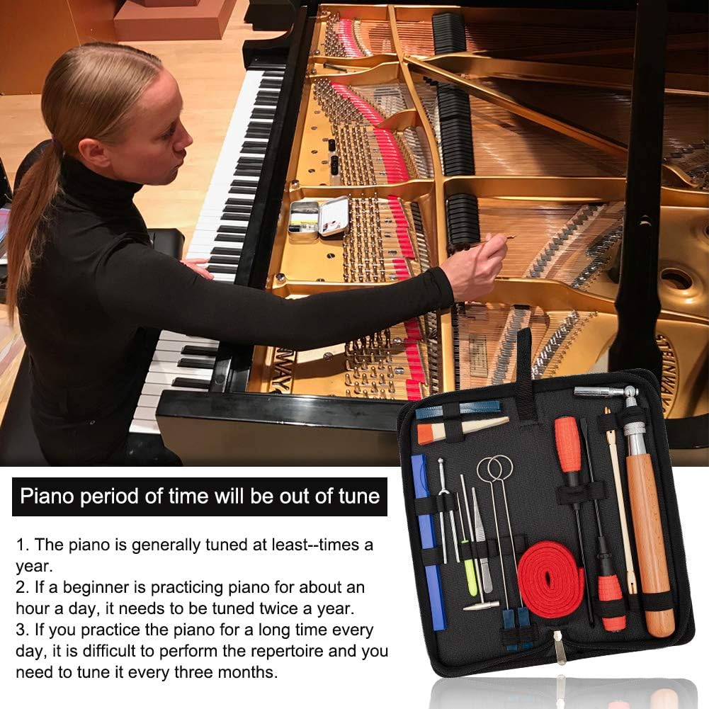 16-Piece Piano Tuning Kit with Storage Case