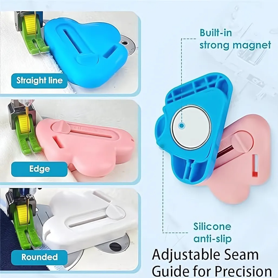 2-in-1 Adjustable Sewing Guide with Built-in Seam Ripper