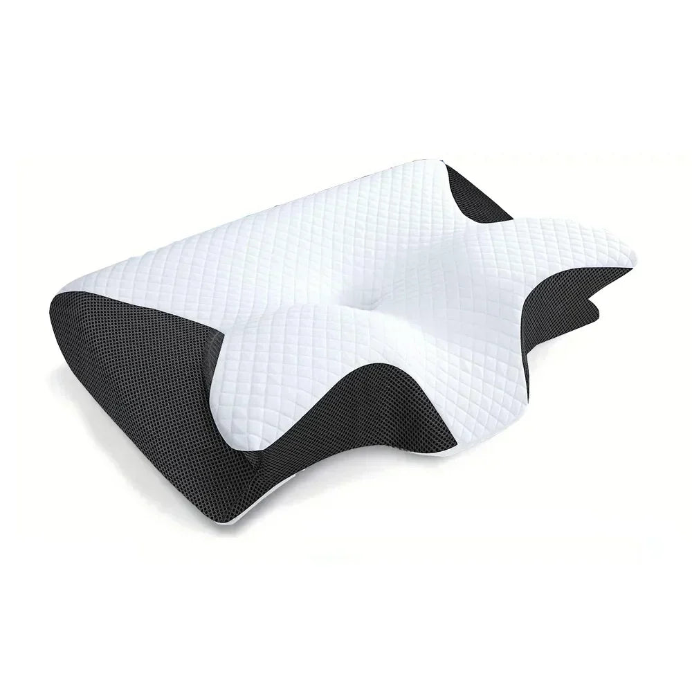 2-in-1 Memory Foam Neck Support Pillow with Ergonomic Contour