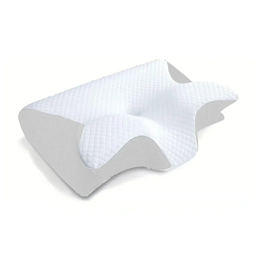 2-in-1 Memory Foam Neck Support Pillow with Ergonomic Contour