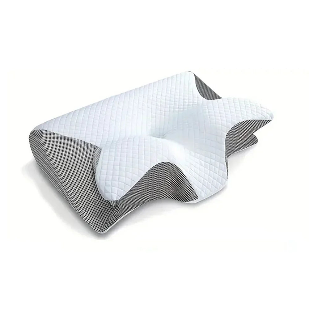 2-in-1 Memory Foam Neck Support Pillow with Ergonomic Contour