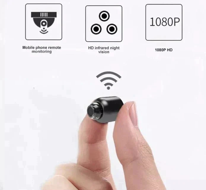2-Pack Mini WiFi Security Cameras - 1080P HD, 140-Degree Wide Angle, Night Vision