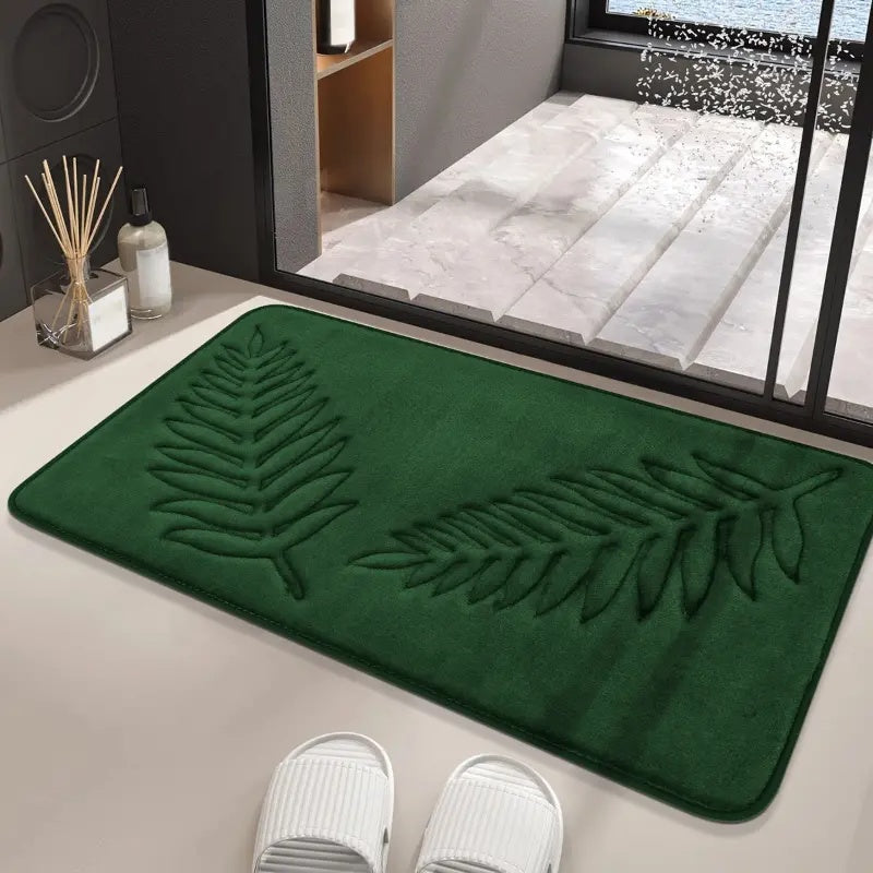 2-Piece Leaf Comfort Bath Mat Set