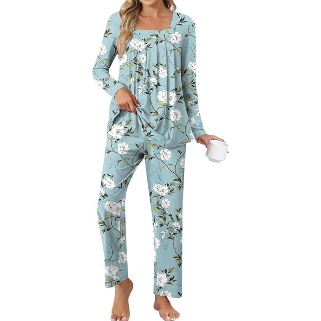 2-Piece Lounge Pajama Set with Pockets