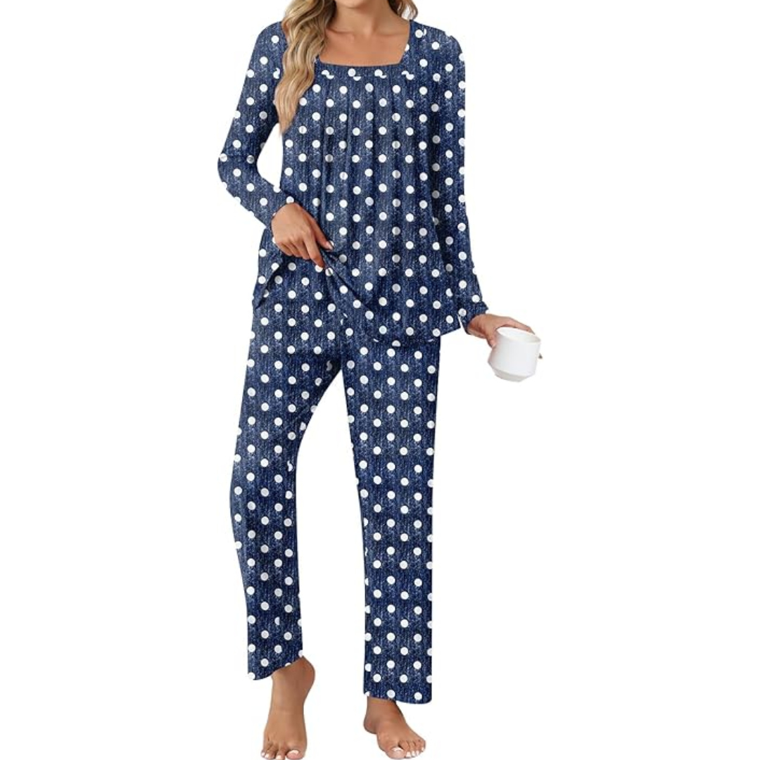 2-Piece Lounge Pajama Set with Pockets