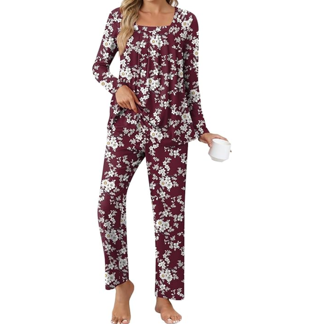 2-Piece Lounge Pajama Set with Pockets